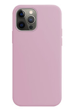 Hoes Geschikt voor iPhone 14 Pro Max Hoesje Cover Siliconen Back Case Hoes - Lila