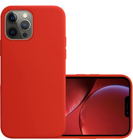 NoXx iPhone 14 Pro Max Hoesje Siliconen - Rood