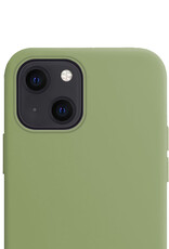 Hoes Geschikt voor iPhone 14 Plus Hoesje Cover Siliconen Back Case Hoes - Groen - 2x