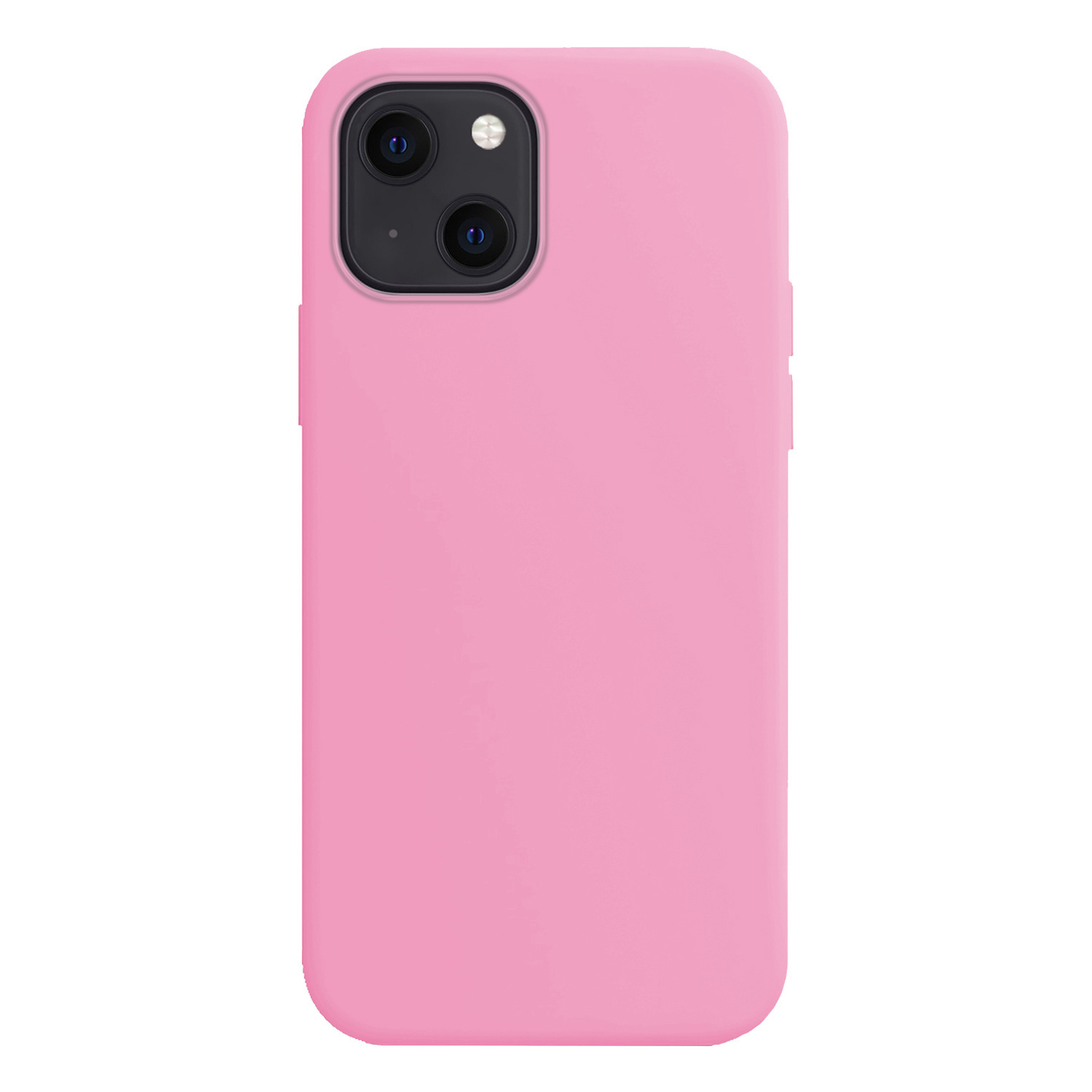Hoes Geschikt voor iPhone 14 Plus Hoesje Cover Siliconen Back Case Hoes - Lichtroze - 2x