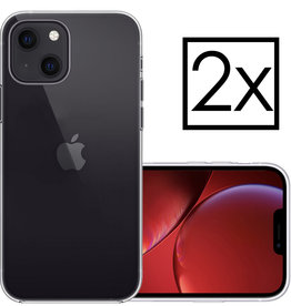 NoXx iPhone 14 Plus Hoesje Siliconen - Transparant - 2 PACK