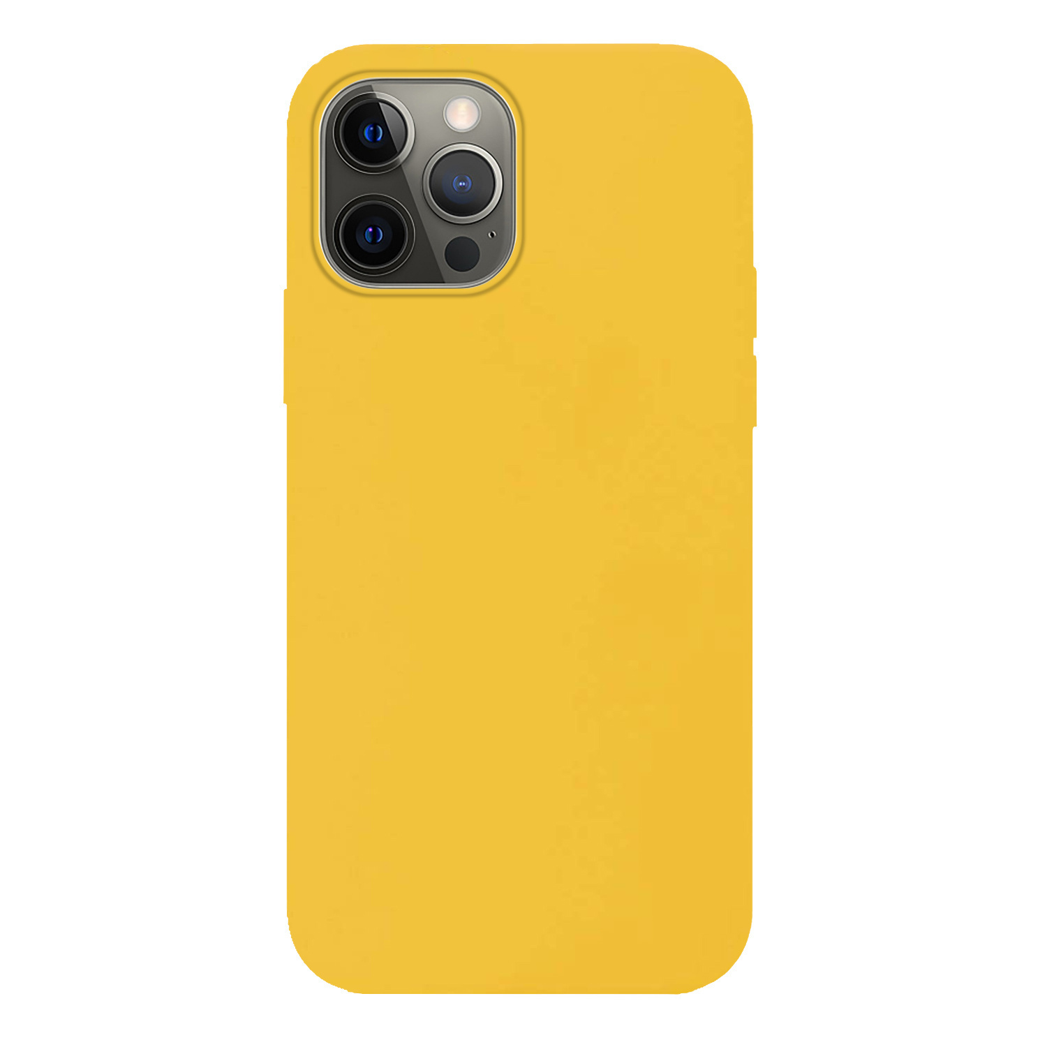 Hoes Geschikt voor iPhone 14 Pro Hoesje Cover Siliconen Back Case Hoes - Geel - 2x