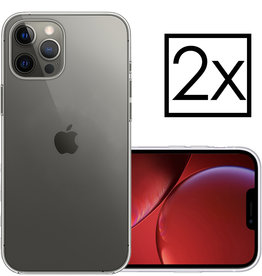 NoXx NoXx iPhone 14 Pro Hoesje Siliconen - Transparant - 2 PACK