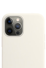 NoXx Hoes Geschikt voor iPhone 14 Pro Hoesje Cover Siliconen Back Case Hoes - Wit - 2x