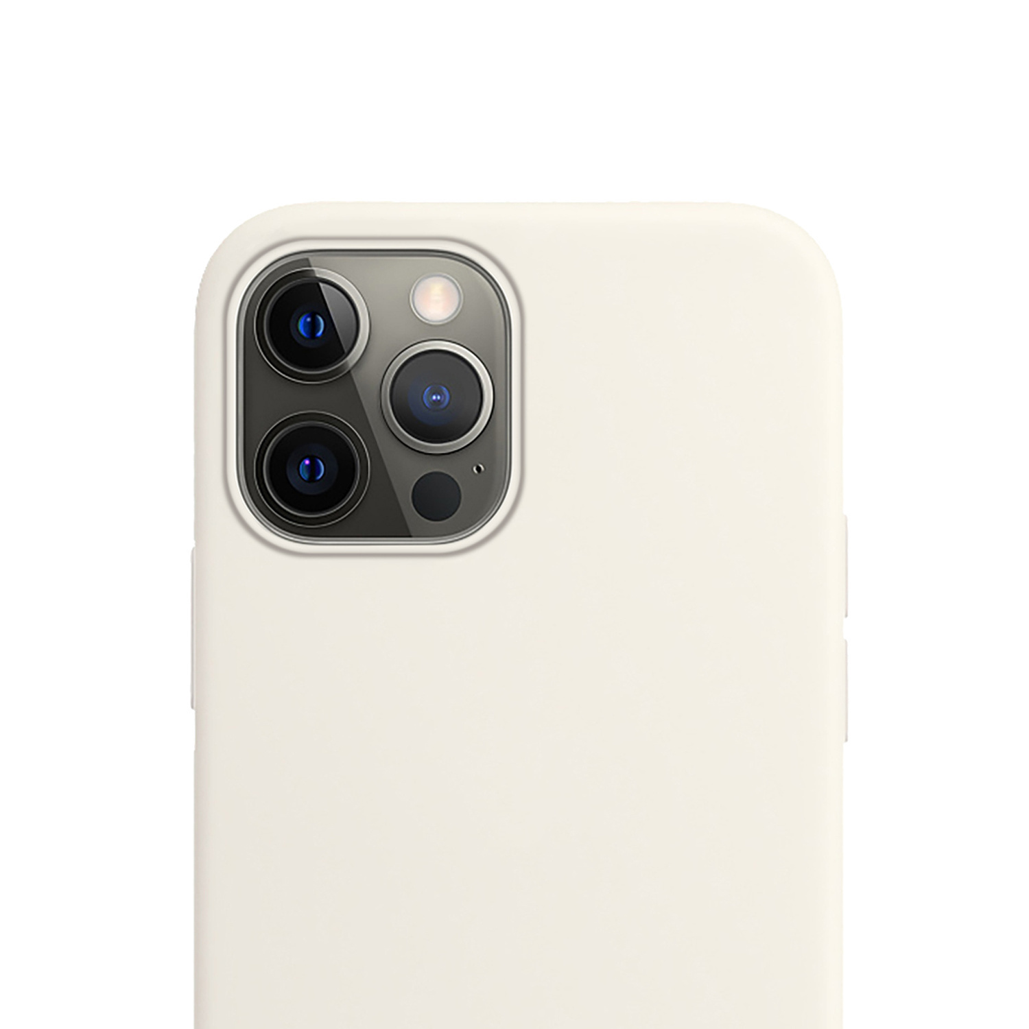Hoes Geschikt voor iPhone 14 Pro Hoesje Cover Siliconen Back Case Hoes - Wit - 2x