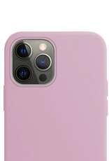 NoXx Hoes Geschikt voor iPhone 14 Pro Max Hoesje Cover Siliconen Back Case Hoes - Lila - 2x