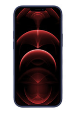 Hoesje Geschikt voor iPhone 14 Hoesje Siliconen Cover Case - Hoes Geschikt voor iPhone 14 Hoes Back Case - Donkerblauw