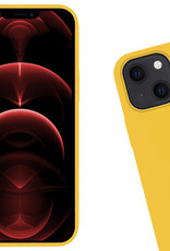 Hoesje Geschikt voor iPhone 14 Hoesje Siliconen Cover Case - Hoes Geschikt voor iPhone 14 Hoes Back Case - Geel