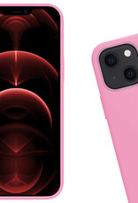 Hoesje Geschikt voor iPhone 14 Hoesje Siliconen Cover Case - Hoes Geschikt voor iPhone 14 Hoes Back Case - Lichtroze