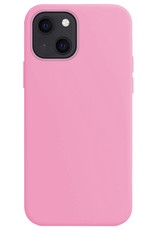 Hoesje Geschikt voor iPhone 14 Plus Hoesje Siliconen Cover Case - Hoes Geschikt voor iPhone 14 Plus Hoes Back Case - Lichtroze