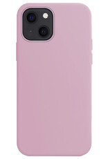 Hoesje Geschikt voor iPhone 14 Plus Hoesje Siliconen Cover Case - Hoes Geschikt voor iPhone 14 Plus Hoes Back Case - Lila