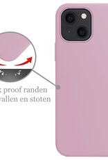 Nomfy Hoesje Geschikt voor iPhone 14 Plus Hoesje Siliconen Cover Case - Hoes Geschikt voor iPhone 14 Plus Hoes Back Case - Lila
