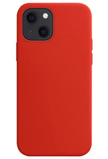 Hoesje Geschikt voor iPhone 14 Plus Hoesje Siliconen Cover Case - Hoes Geschikt voor iPhone 14 Plus Hoes Back Case - Rood