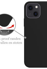 Nomfy Hoesje Geschikt voor iPhone 14 Plus Hoesje Siliconen Cover Case - Hoes Geschikt voor iPhone 14 Plus Hoes Back Case - Zwart