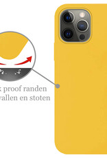 Nomfy Hoesje Geschikt voor iPhone 14 Pro Hoesje Siliconen Cover Case - Hoes Geschikt voor iPhone 14 Pro Hoes Back Case - Geel