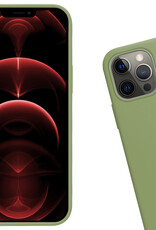 Nomfy Hoesje Geschikt voor iPhone 14 Pro Hoesje Siliconen Cover Case - Hoes Geschikt voor iPhone 14 Pro Hoes Back Case - Groen