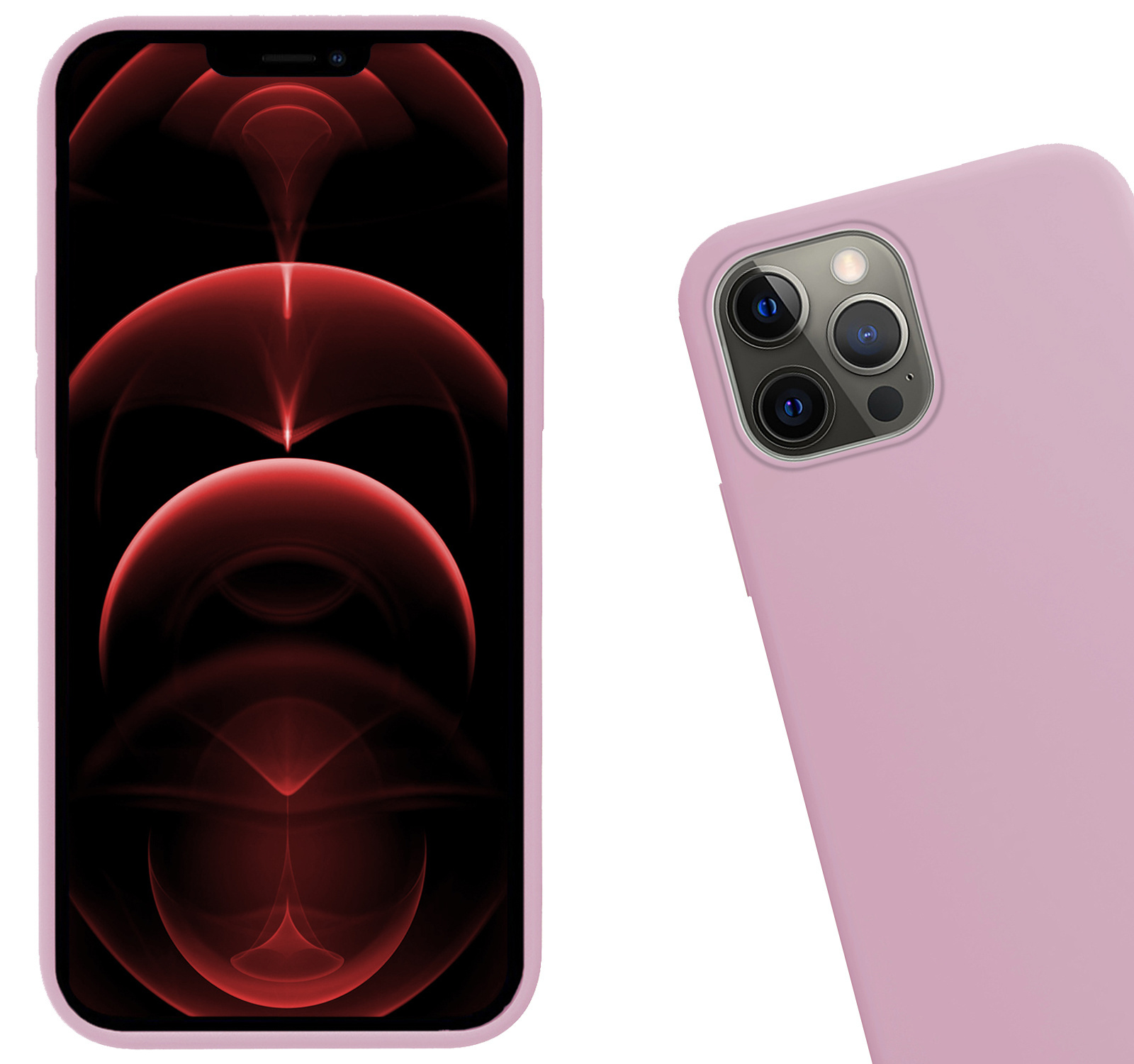 Hoesje Geschikt voor iPhone 14 Pro Hoesje Siliconen Cover Case - Hoes Geschikt voor iPhone 14 Pro Hoes Back Case - Lila