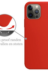 Nomfy Hoesje Geschikt voor iPhone 14 Pro Hoesje Siliconen Cover Case - Hoes Geschikt voor iPhone 14 Pro Hoes Back Case - Rood