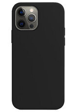 Nomfy Hoesje Geschikt voor iPhone 14 Pro Hoesje Siliconen Cover Case - Hoes Geschikt voor iPhone 14 Pro Hoes Back Case - Zwart
