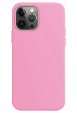 Hoesje Geschikt voor iPhone 14 Pro Max Hoesje Siliconen Cover Case - Hoes Geschikt voor iPhone 14 Pro Max Hoes Back Case - Lichtroze