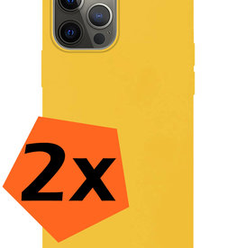 Nomfy Nomfy iPhone 14 Pro Hoesje Siliconen - Geel - 2 PACK