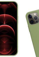 Hoes voor iPhone 14 Pro Hoesje Siliconen Case Back Cover - Hoes voor iPhone 14 Pro Hoes Cover Silicone - Groen - 2X