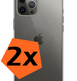 Nomfy Nomfy iPhone 14 Pro Hoesje Siliconen - Transparant - 2 PACK