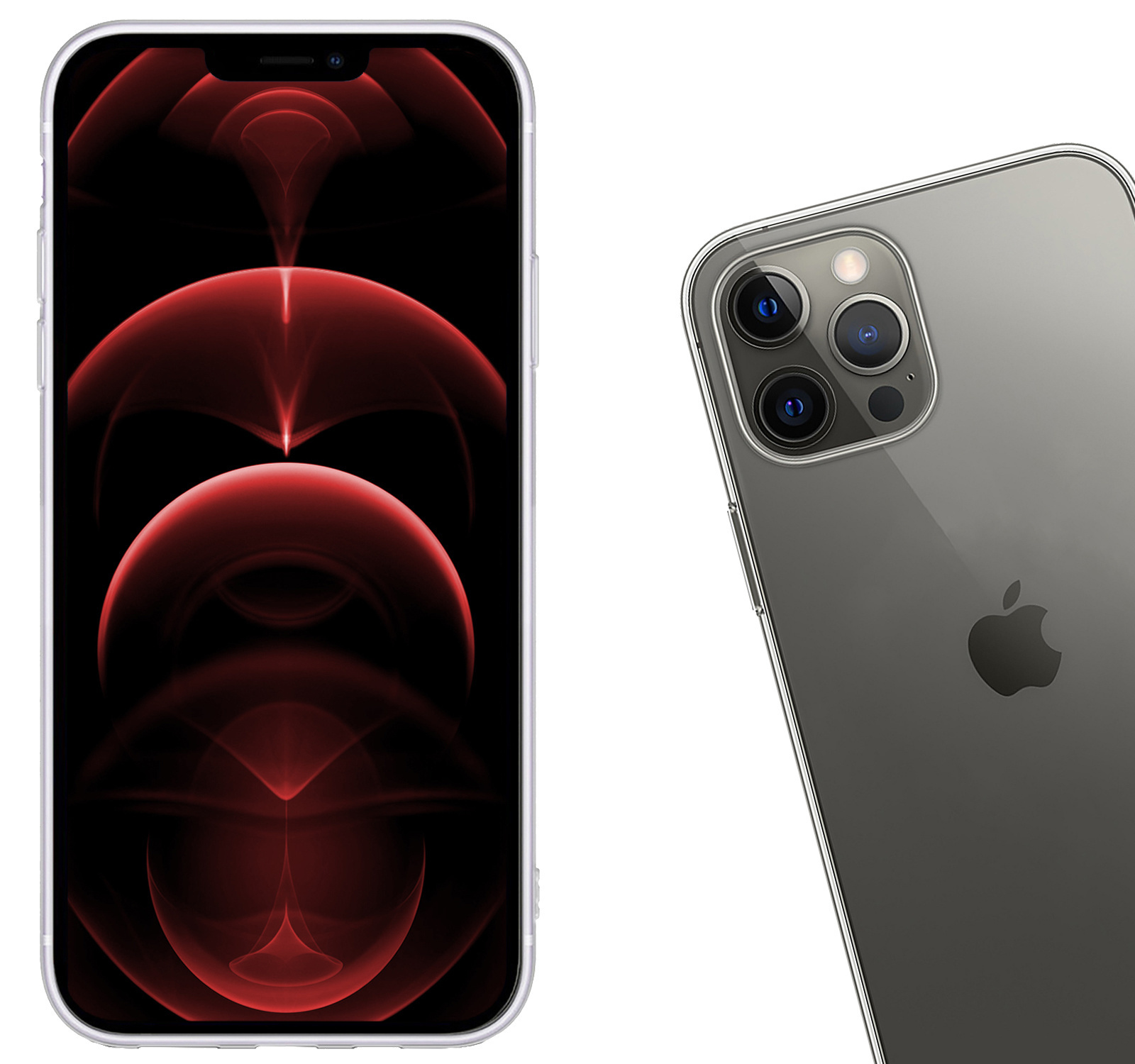Hoes voor iPhone 14 Pro Hoesje Siliconen Case Back Cover - Hoes voor iPhone 14 Pro Hoes Cover Silicone - Transparant - 2X