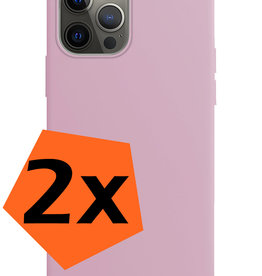 Nomfy Nomfy iPhone 14 Pro Max Hoesje Siliconen - Lila - 2 PACK