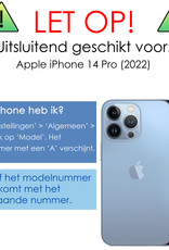 NoXx Hoes Geschikt voor iPhone 14 Pro Hoesje Cover Siliconen Back Case Hoes - Wit - 2x