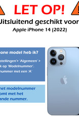 Hoesje Geschikt voor iPhone 14 Hoesje Siliconen Cover Case - Hoes Geschikt voor iPhone 14 Hoes Back Case - Lichtroze