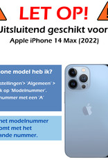 Hoesje Geschikt voor iPhone 14 Plus Hoesje Siliconen Cover Case - Hoes Geschikt voor iPhone 14 Plus Hoes Back Case - 2-PACK - Donkerblauw