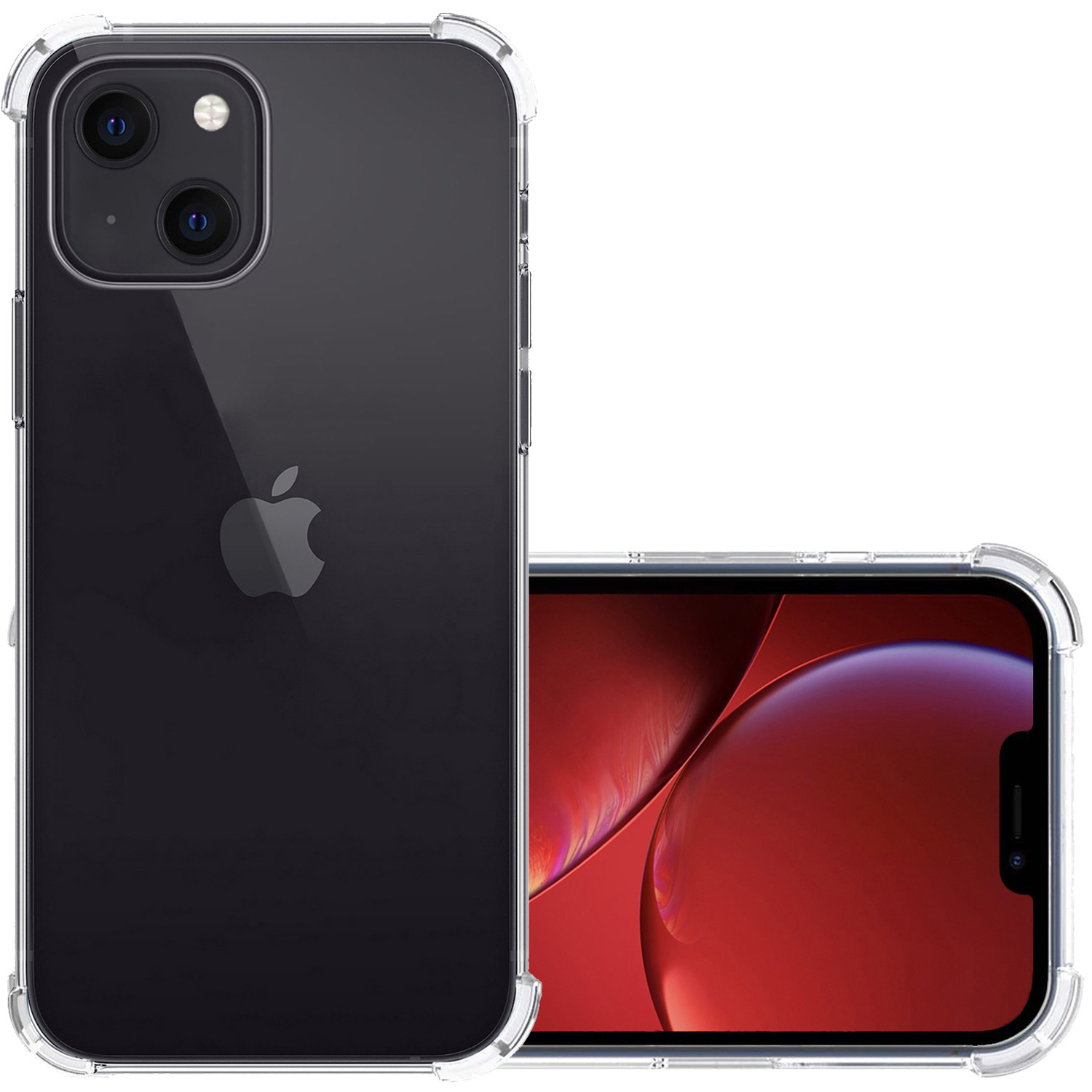 NoXx Hoes Geschikt voor iPhone 14 Plus Hoesje Siliconen Cover Shock Proof Back Case Shockproof Hoes - Transparant