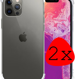 BASEY. BASEY. iPhone 14 Pro Hoesje Shockproof - Transparant - 2 PACK