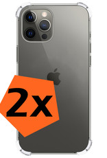 Hoes voor iPhone 14 Pro Max Hoesje Shock Proof Case Shockproof Cover - Hoes voor iPhone 14 Pro Max Hoesje Transparant Shock Proof Back Case - Transparant - 2 PACK