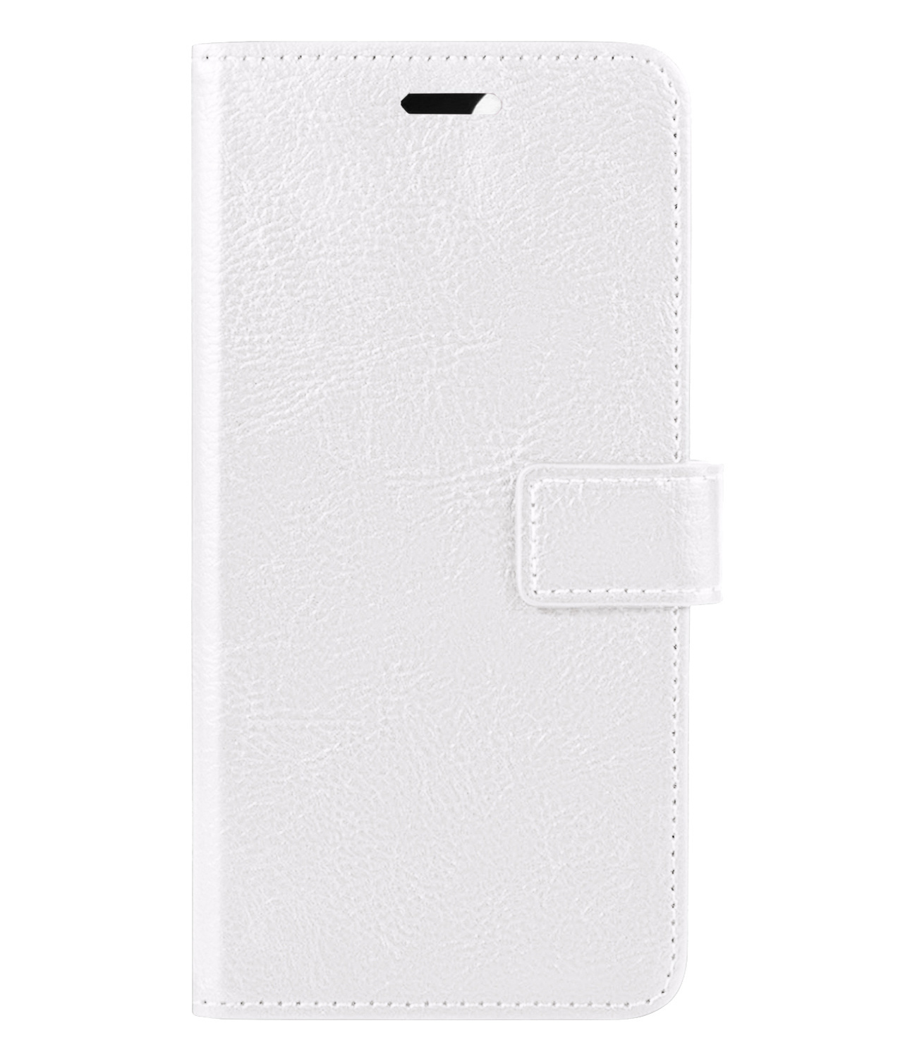 BASEY. Hoes Geschikt voor iPhone 14 Hoesje Bookcase Hoes Flip Case Book Cover - Hoesje Geschikt voor iPhone 14 Hoes Book Case Hoesje - Wit