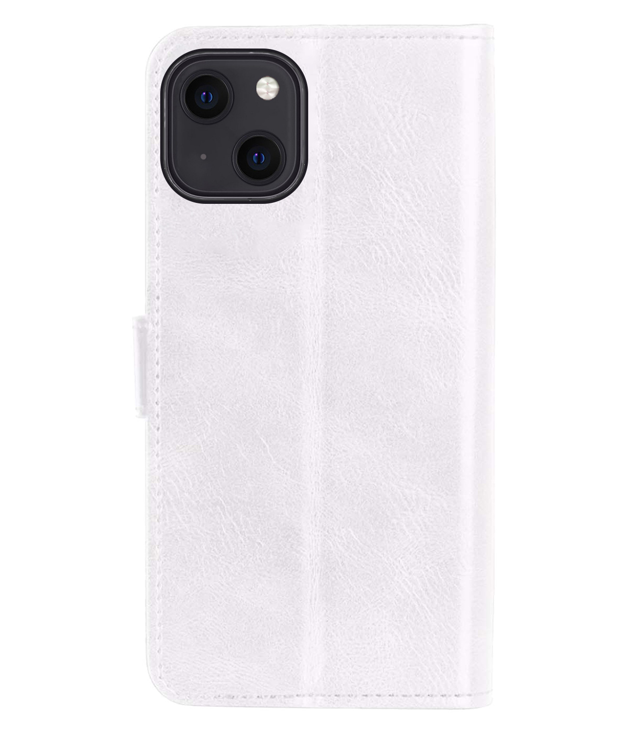 BASEY. Hoes Geschikt voor iPhone 14 Hoesje Bookcase Hoes Flip Case Book Cover - Hoesje Geschikt voor iPhone 14 Hoes Book Case Hoesje - Wit