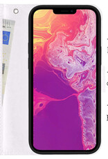 BASEY. Hoes Geschikt voor iPhone 14 Hoesje Bookcase Hoes Flip Case Book Cover - Hoesje Geschikt voor iPhone 14 Hoes Book Case Hoesje - Wit