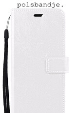 BASEY. Hoes Geschikt voor iPhone 14 Hoesje Bookcase Hoes Flip Case Book Cover - Hoesje Geschikt voor iPhone 14 Hoes Book Case Hoesje - Wit