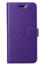 BASEY. Hoes Geschikt voor iPhone 14 Plus Hoesje Bookcase Hoes Flip Case Book Cover - Hoesje Geschikt voor iPhone 14 Plus Hoes Book Case Hoesje - Paars