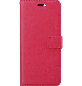 BASEY. BASEY. iPhone 14 Pro Hoesje Bookcase - Donkerroze