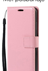 Hoes Geschikt voor iPhone 14 Plus Hoesje Book Case Hoes Flip Cover Wallet Bookcase - Lichtroze