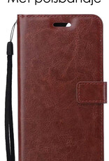 NoXx Hoes Geschikt voor iPhone 14 Pro Hoesje Book Case Hoes Flip Cover Wallet Bookcase - Bruin