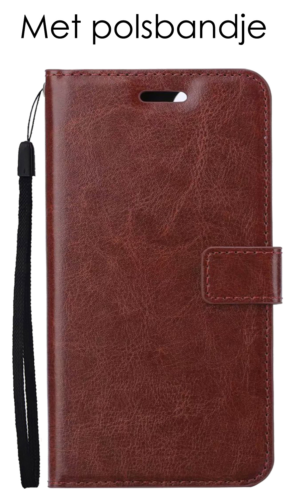 NoXx Hoes Geschikt voor iPhone 14 Pro Hoesje Book Case Hoes Flip Cover Wallet Bookcase - Bruin