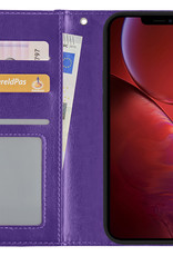 NoXx Hoes Geschikt voor iPhone 14 Pro Hoesje Book Case Hoes Flip Cover Wallet Bookcase - Paars