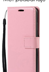 NoXx Hoes Geschikt voor iPhone 14 Pro Max Hoesje Book Case Hoes Flip Cover Wallet Bookcase - Lichtroze