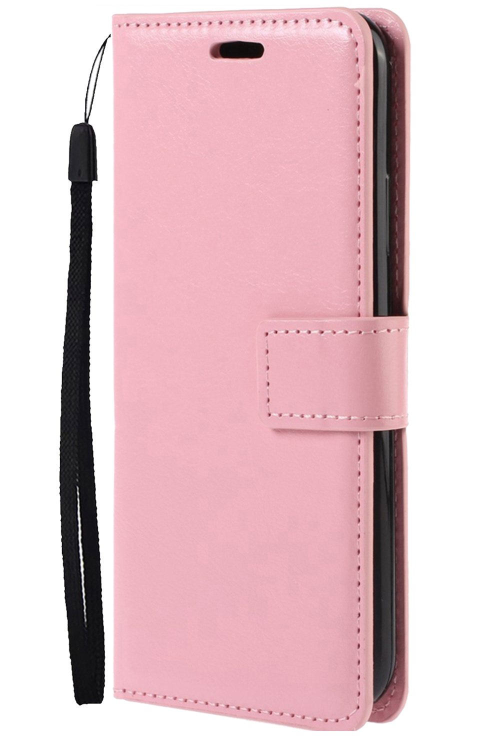Nomfy Hoesje Geschikt voor iPhone 14 Plus Hoes Bookcase Flipcase Book Cover - Hoes Geschikt voor iPhone 14 Plus Hoesje Book Case - Lichtroze
