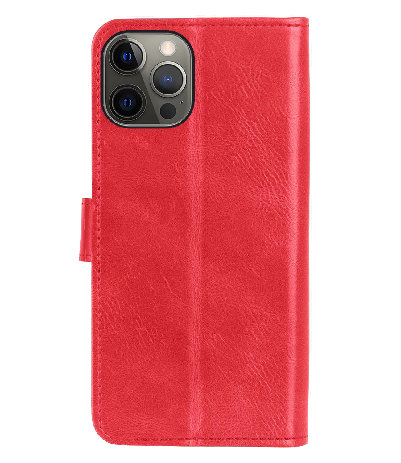 Nomfy Hoesje Geschikt voor iPhone 14 Pro Hoes Bookcase Flipcase Book Cover - Hoes Geschikt voor iPhone 14 Pro Hoesje Book Case - Rood