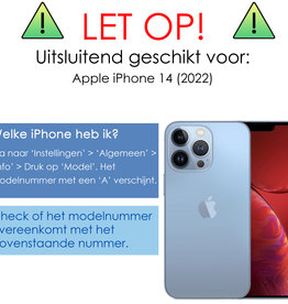 NoXx NoXx iPhone 14 Hoesje Bookcase - Donkerblauw