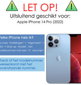 NoXx NoXx iPhone 14 Pro Hoesje Bookcase - Donkerblauw